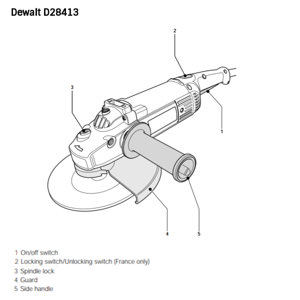 Buy Dewalt D28413 - 180 mm, 2200 W Small Angle Grinder Online at